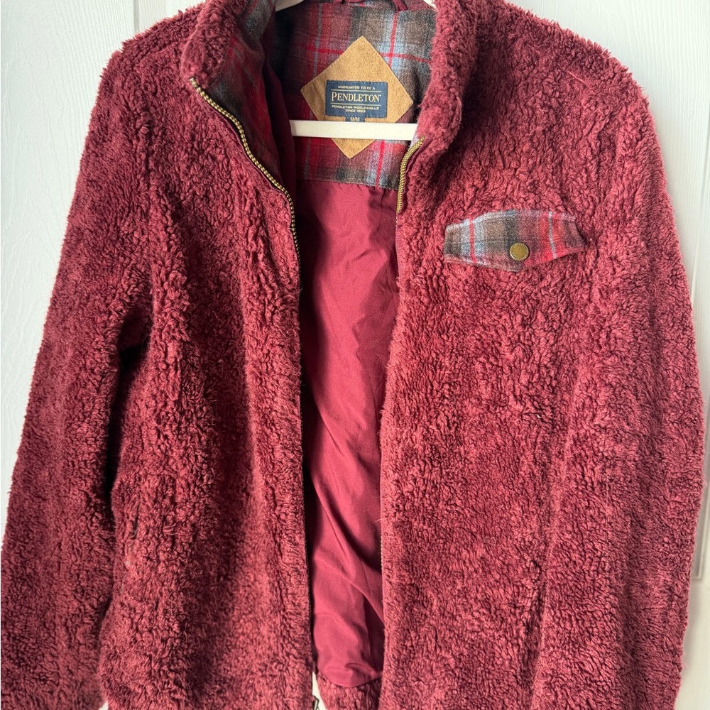 Pendleton Deep Red Teddy Jacket - image 5
